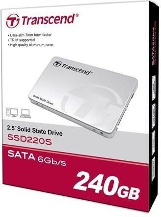 Transcend SSD 220S 240GB SATAIII TS240GSSD220S цена и информация | Sisemised kõvakettad (HDD, SSD, Hybrid) | kaup24.ee