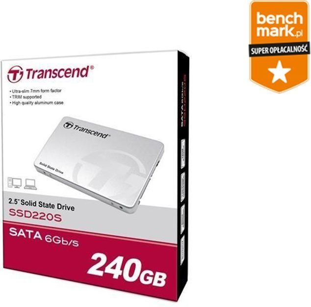 Transcend SSD 220S 240GB SATAIII TS240GSSD220S hind ja info | Sisemised kõvakettad (HDD, SSD, Hybrid) | kaup24.ee