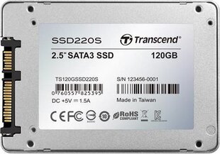 Transcend SSD 220S 120GB SATAIII TS120GSSD220S цена и информация | Внутренние жёсткие диски (HDD, SSD, Hybrid) | kaup24.ee