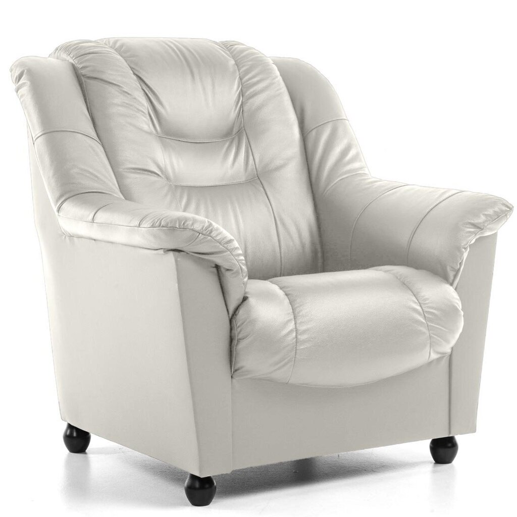 Pehme mööbli komplekt Mann, 3+1+1, kaetud nahaga, - valge 5007, musta värvi jalad hind ja info | Pehme mööbli komplektid  | kaup24.ee