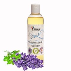 Натуральное массажное масло для тела Verana «Лаванда», омолаживающее, питательное, 250 мл цена и информация | Массажные масла | kaup24.ee