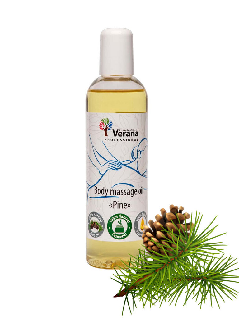 Kehamassaažiõli, naturaalne, tselluliidivastane, noorendav, Verana, mänd, 250 ml цена и информация | Massaažiõlid | kaup24.ee