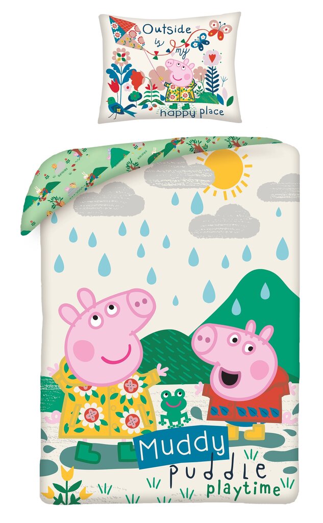 Laste voodipesukomplekt Peppa Pig, 140x200, 2-osaline hind ja info | Beebide ja laste voodipesu | kaup24.ee