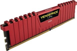 Corsair DDR4, 8GB, 2400MHz, CL14, Vengeance LPX RED (CMK8GX4M1A2400C14R) цена и информация | Оперативная память (RAM) | kaup24.ee