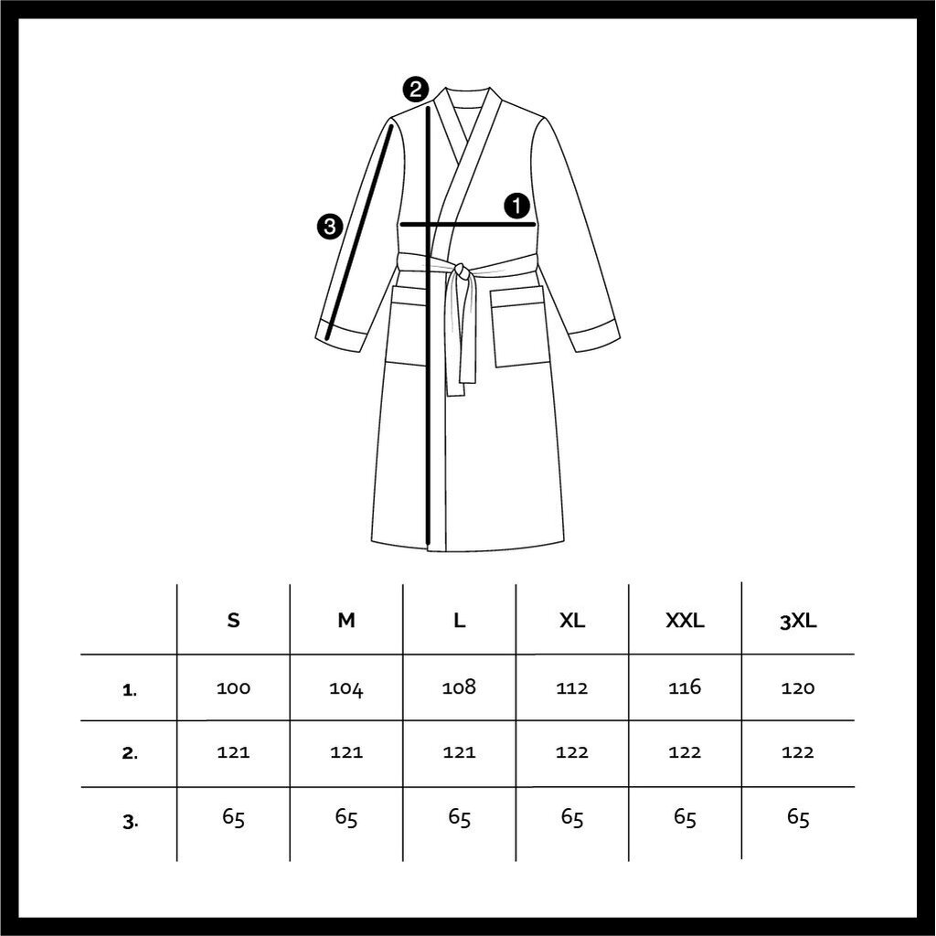 Meeste hommikumantel, must, paelaga, SMA31003 цена и информация | Meeste hommikumantlid, pidžaamad | kaup24.ee