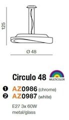 Azzardo rippvalgusti Circulo 48 Chrome hind ja info | Rippvalgustid | kaup24.ee