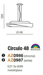 Azzardo rippvalgusti Circulo 48 White hind ja info | Rippvalgustid | kaup24.ee