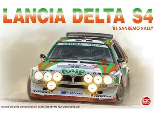 Сборная пластиковая модель NuNu - Lancia Delta S4 Sanremo Rally 86, 1/24. 24005 цена и информация | Конструкторы и кубики | kaup24.ee