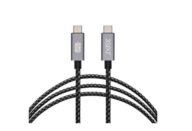 Toitekaabel 3SIXT USB-C, 1m hind ja info | Mobiiltelefonide kaablid | kaup24.ee