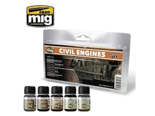 AMMO MIG - CIVIL ENGINES WEATHERING SET. AMIG7146 цена и информация | Принадлежности для рисования, лепки | kaup24.ee