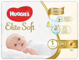Mähkmed HUGGIES Elite Soft Suurus 1, 26tk hind ja info | Mähkmed | kaup24.ee