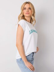 RUE PARIS Белая футболка-конверт. цена и информация | Женские футболки | kaup24.ee