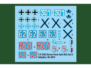 Hobbyboss - German Panzer Kpfw.38(t) Ausf.G, 1/35, 80137 hind ja info | Klotsid ja konstruktorid | kaup24.ee