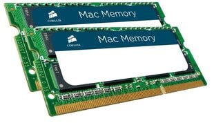 Operatiivmälu Corsair Mac Memory 16GB DDR3 CL11 SO-DIMM KIT OF 2 CMSA16GX3M2A1600C11 цена и информация | Оперативная память (RAM) | kaup24.ee
