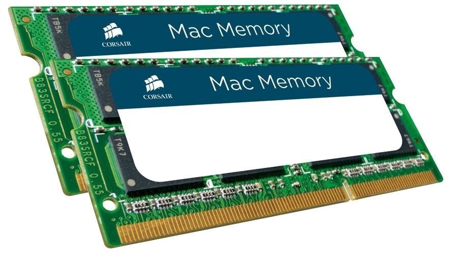 Operatiivmälu Corsair Mac Memory 16GB DDR3 CL11 SO-DIMM KIT OF 2 CMSA16GX3M2A1600C11 цена и информация | Operatiivmälu (RAM) | kaup24.ee