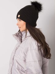 Must müts tutiga Black Universaalne hind ja info | Naiste mütsid ja peapaelad | kaup24.ee