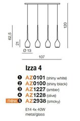 Azzardo подвесной светильник Izza 4 Orange цена и информация | Люстры | kaup24.ee