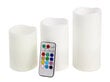 Küünalde komplekt RGB LED Luma Candles, 3 tk, kaugjuhtimispuldiga hind ja info | Laualambid | kaup24.ee