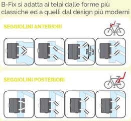 Jalgrattatooli hoidik Bellelli B-Fix, kinnitatav raami külge hind ja info | Laste jalgrattatoolid | kaup24.ee