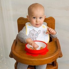 Libisemiskindel silikoonist taldrik Baboo, 6+ kuud, oranž hind ja info | Laste sööginõud | kaup24.ee