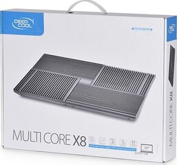 Deepcool Notebook cooler Multicore x8 up to 17" nb, 4x100 мм fan, 2 x USB ports цена и информация | Охлаждающие подставки и другие принадлежности | kaup24.ee