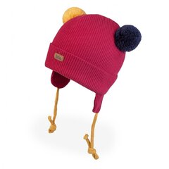 Хлопковая шапка TuTu, красная цена и информация | Шапки, перчатки, шарфики для новорожденных | kaup24.ee