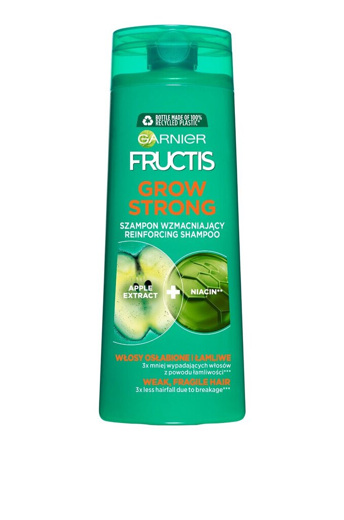 Šampoon nõrkadele juustele Garnier New Fructis Grow Strong 250 ml цена и информация | Šampoonid | kaup24.ee