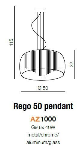 Azzardo rippvalgusti Rego 50 hind ja info | Rippvalgustid | kaup24.ee