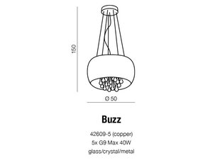 Azzardo подвесной светильник AZ1646 Buzz цена и информация | Потолочный светильник, 38 x 38 x 24 см | kaup24.ee