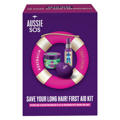 Juuksehoolduskomplekt Aussie SOS: mask 450 ml + õli 100 ml + hari hind ja info | Aussie Juuksehooldus | kaup24.ee