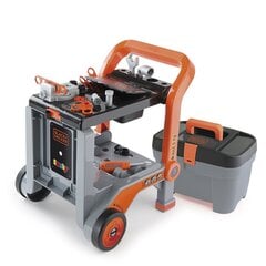 Тележка + ящик с инструментами Simba Smoby Black & Decker, 19 частей цена и информация | Развивающий мелкую моторику - кинетический песок KeyCraft NV215 (80 г) детям от 3+ лет, бежевый | kaup24.ee