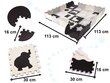 Pusle-vaip loomade ja figuuridega 36-osaline, 143x143 cm, must-valge hind ja info | Tegelustekid | kaup24.ee