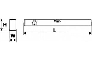 Vesilood spetsiaalne 60 cm, 5 aknaga 0°-1,5°-3,5°-45°-90° цена и информация | Механические инструменты | kaup24.ee
