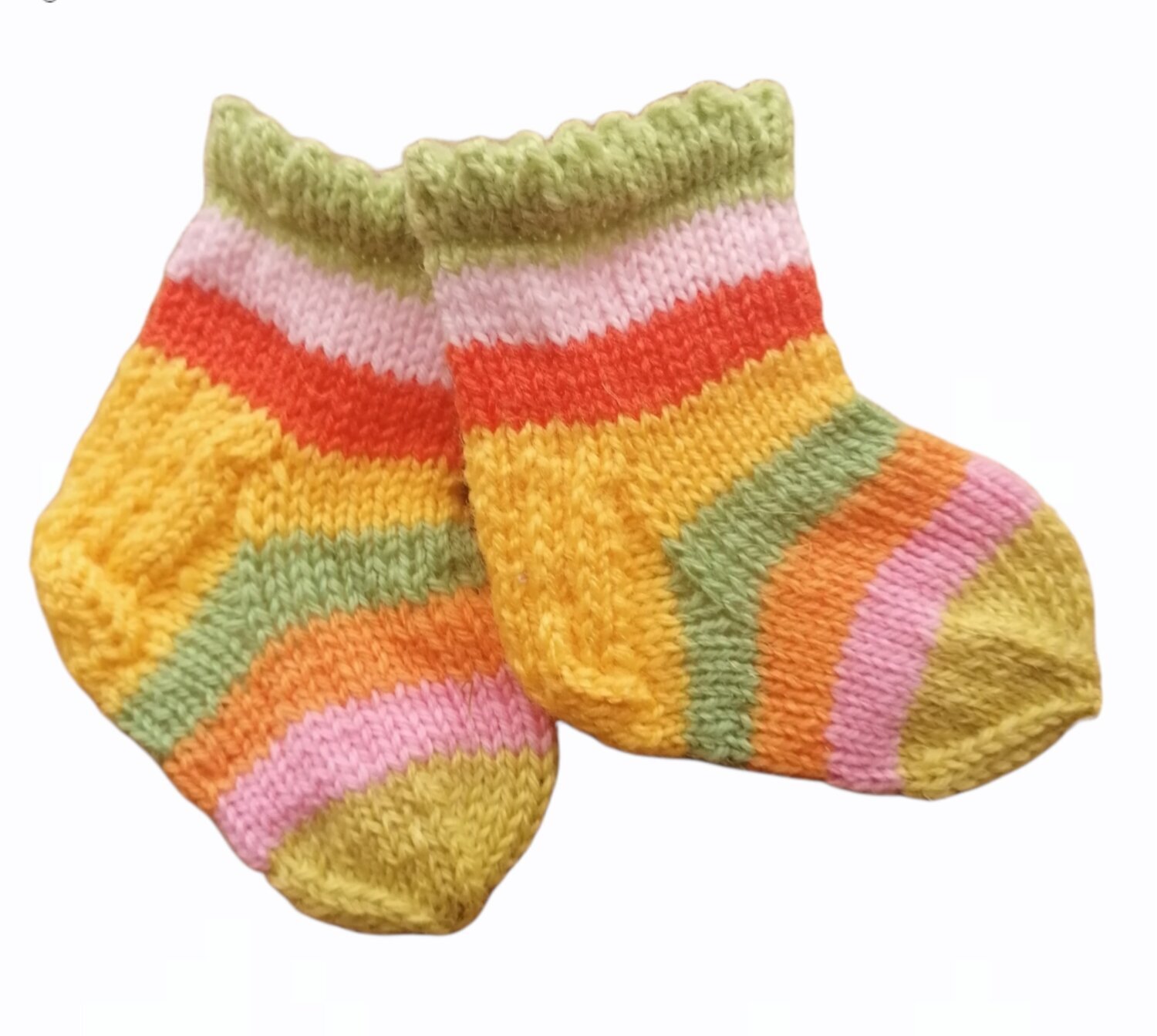 Imikute/laste sokid ,käsitsi kootud, jala pikkus 3-6 kuud - u.10 cm hind |  kaup24.ee