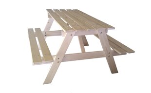 Timbela деревянный детский столик со скамейками M018-1 цена и информация | Детская садовая мебель | kaup24.ee