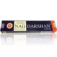 Палочки благовоний Vijayshree Golden Nag Darshan, 15 г цена и информация | Ароматы для дома | kaup24.ee