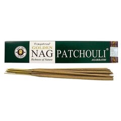 Viirukipulgad Vijayshree Golden Nag Patchouli, 15 g hind ja info | Kodulõhnastajad | kaup24.ee