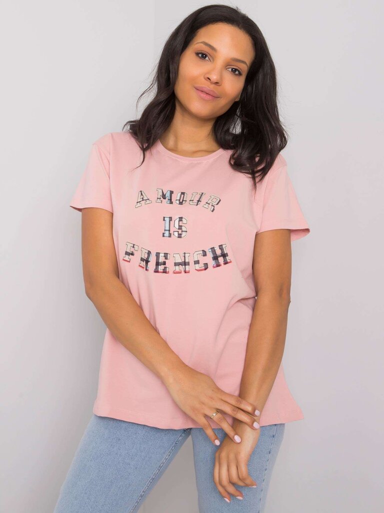 Naiste t-särk, roosa цена и информация | Naiste pluusid, särgid | kaup24.ee