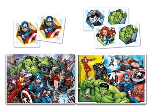 Pusle Clementoni supercolor + doomino The Avengers 2х30 tükki цена и информация | Пазлы | kaup24.ee