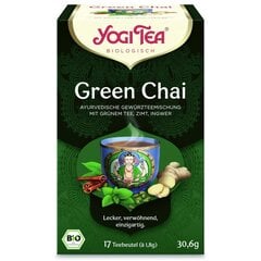 Roheline tee vürtsidega Yogi Tea Green Chai, 17 tk цена и информация | Чай | kaup24.ee