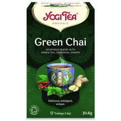 Roheline tee vürtsidega Yogi Tea Green Chai, 17 tk цена и информация | Чай | kaup24.ee