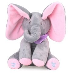 Интерактивный слоник - серый и розовый цена и информация | Мягкие игрушки | kaup24.ee