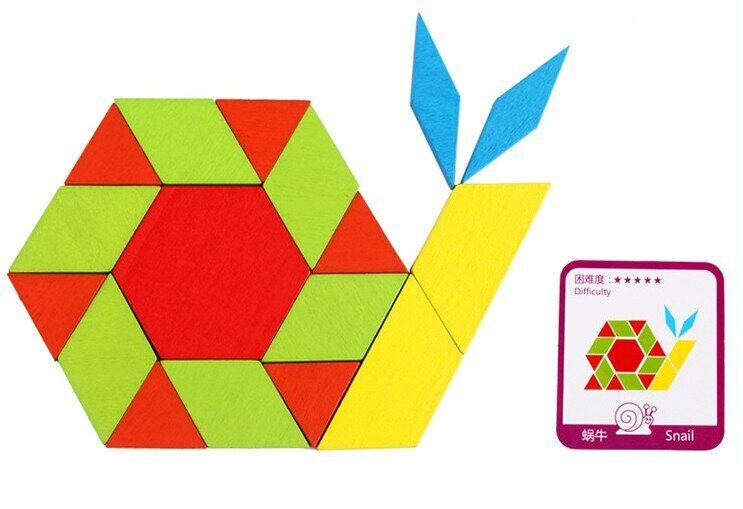 Puidust pusle Pattern Blocks 130 detaili hind ja info | Pusled | kaup24.ee