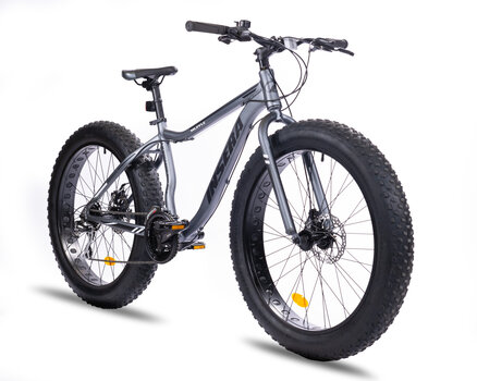 Maastikuratas Fat Bike Insera Muffle 26'', must/hall hind ja info | Jalgrattad | kaup24.ee