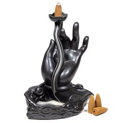 Tagurpidi langeva kose efektiga viirukihoidik Lotus Hand, 15x8x18 cm цена и информация | Ароматы для дома | kaup24.ee