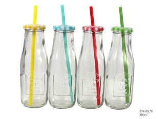 Joogipurk kaane ja kõrrega 400 ml hind ja info | Klaasid, tassid ja kannud | kaup24.ee