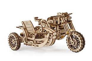 Мотоцикл с боковым прицепом Ugears цена и информация | Конструкторы и кубики | kaup24.ee