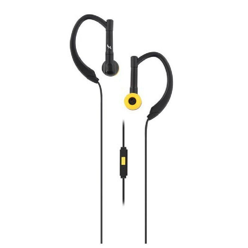 Mikrofoniga kõrvaklapid SPORT (kollane) hind ja info | Kõrvaklapid | kaup24.ee