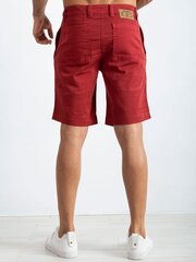 Puuvillased meeste veinipunased lühikesed püksid hind ja info | Meeste lühikesed püksid | kaup24.ee