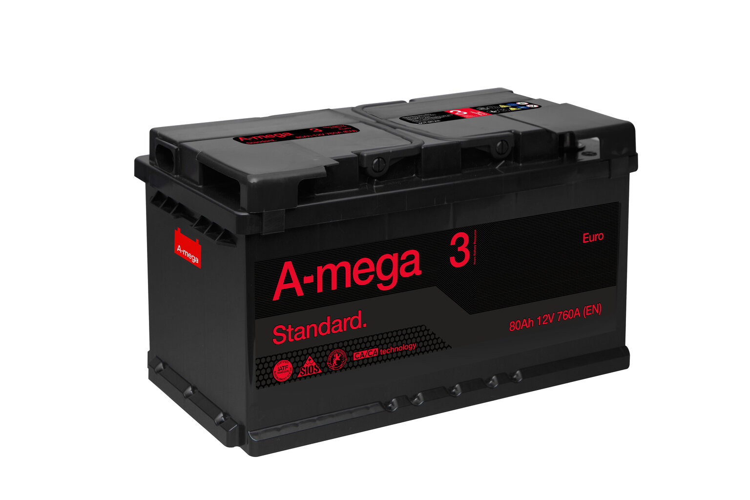 Aku A-Mega Standard 80Ah 760 A EN LOW 12V hind ja info | Akud | kaup24.ee